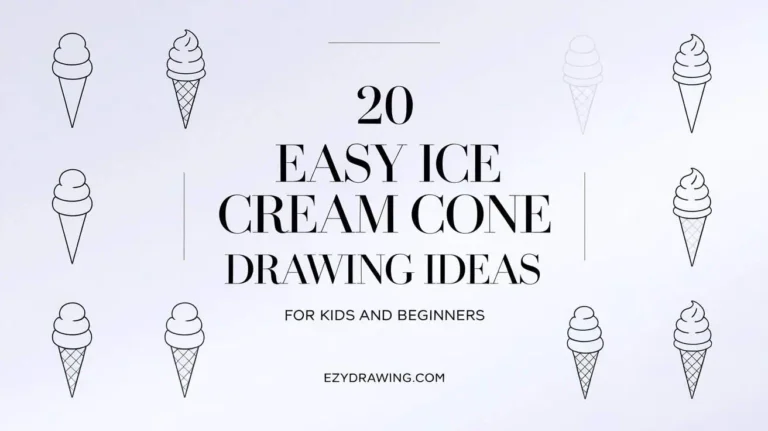 20 Easy Ice Cream Cone Drawing Ideas for Kids and Beginners