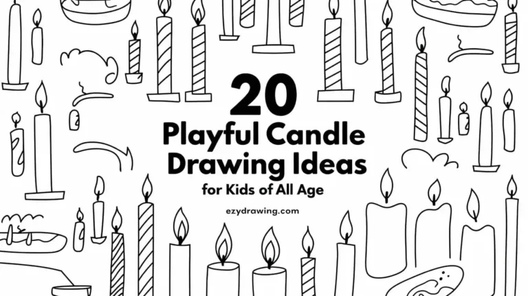 20 Playful Candle Drawing Ideas for Kids of All Age