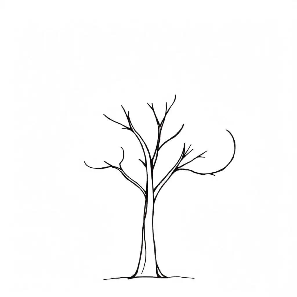 Tall tree with sturdy branches and a minimalist design great for practice
