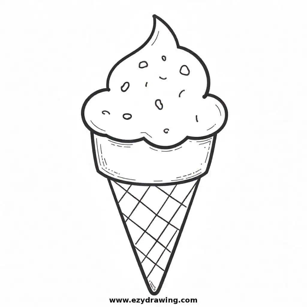 Ice cream cone adorned with star-shaped sprinkles and sparkles for a whimsical design.
