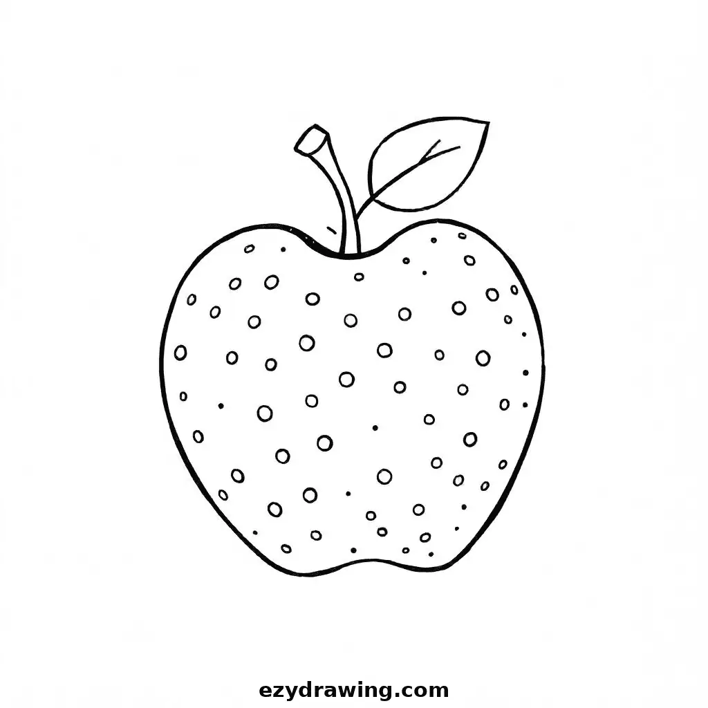 Apple with a dotted texture for a fun and unique pattern
