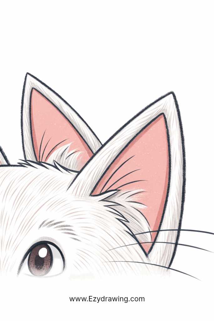 Cat Ears Drawing Easy Steps