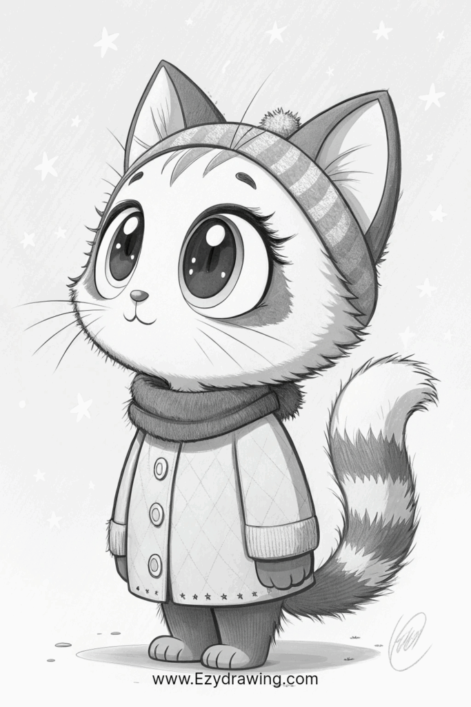 Cat Girl Drawing Anime Style