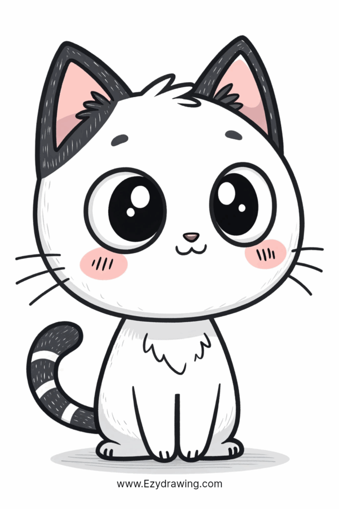 Kawaii Cat Drawing Cute Style