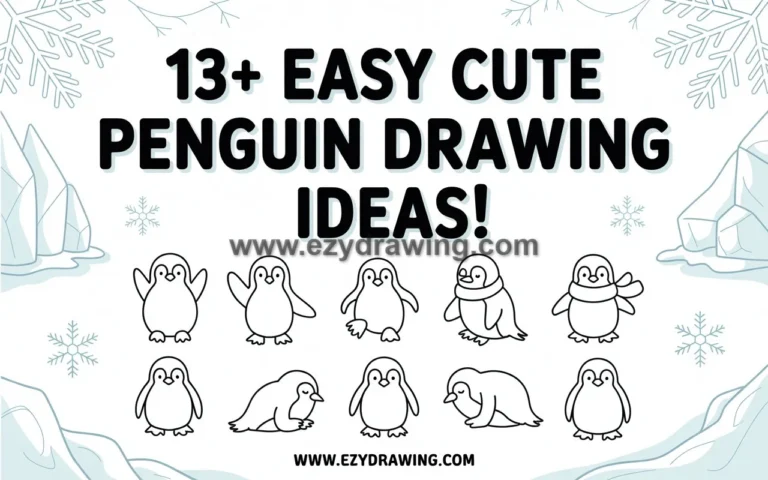 Penguin Drawing Ideas