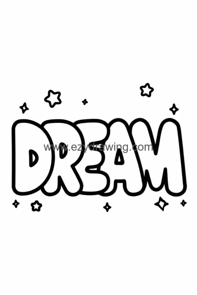 Neon Sign Style Drawing 1