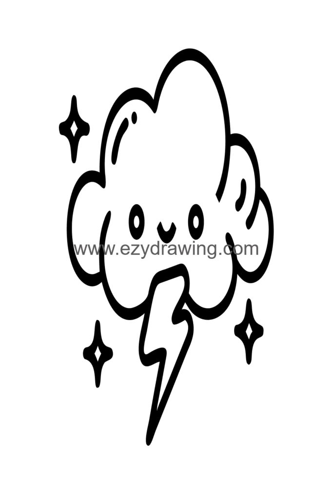 Storm Cloud with Lightning Bolt 1
