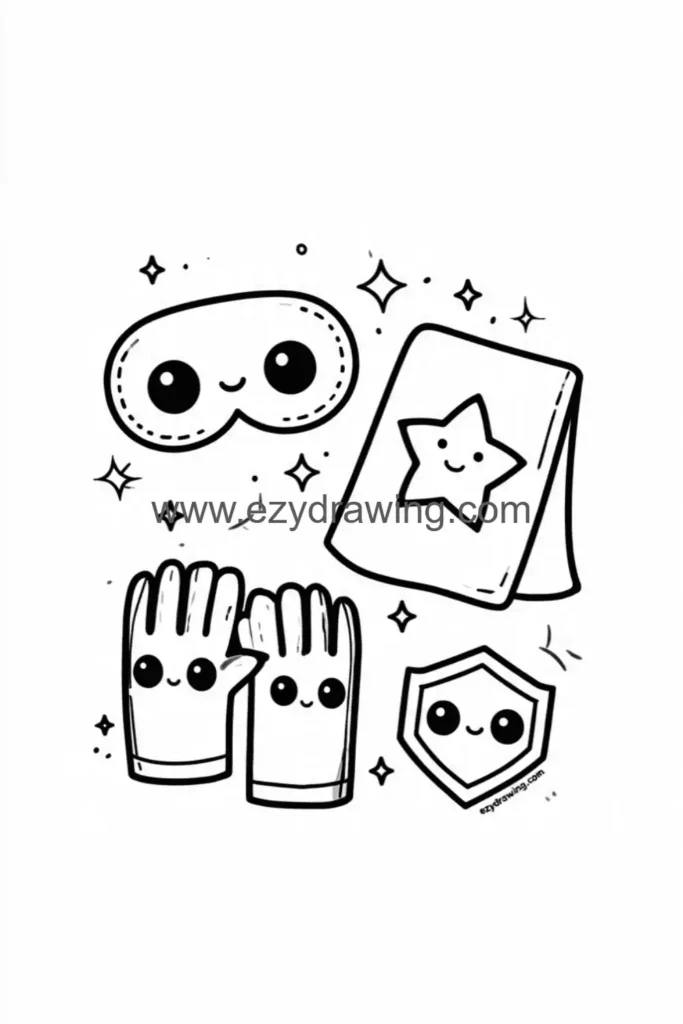 Superhero Mask and Cape Flat Lay 1