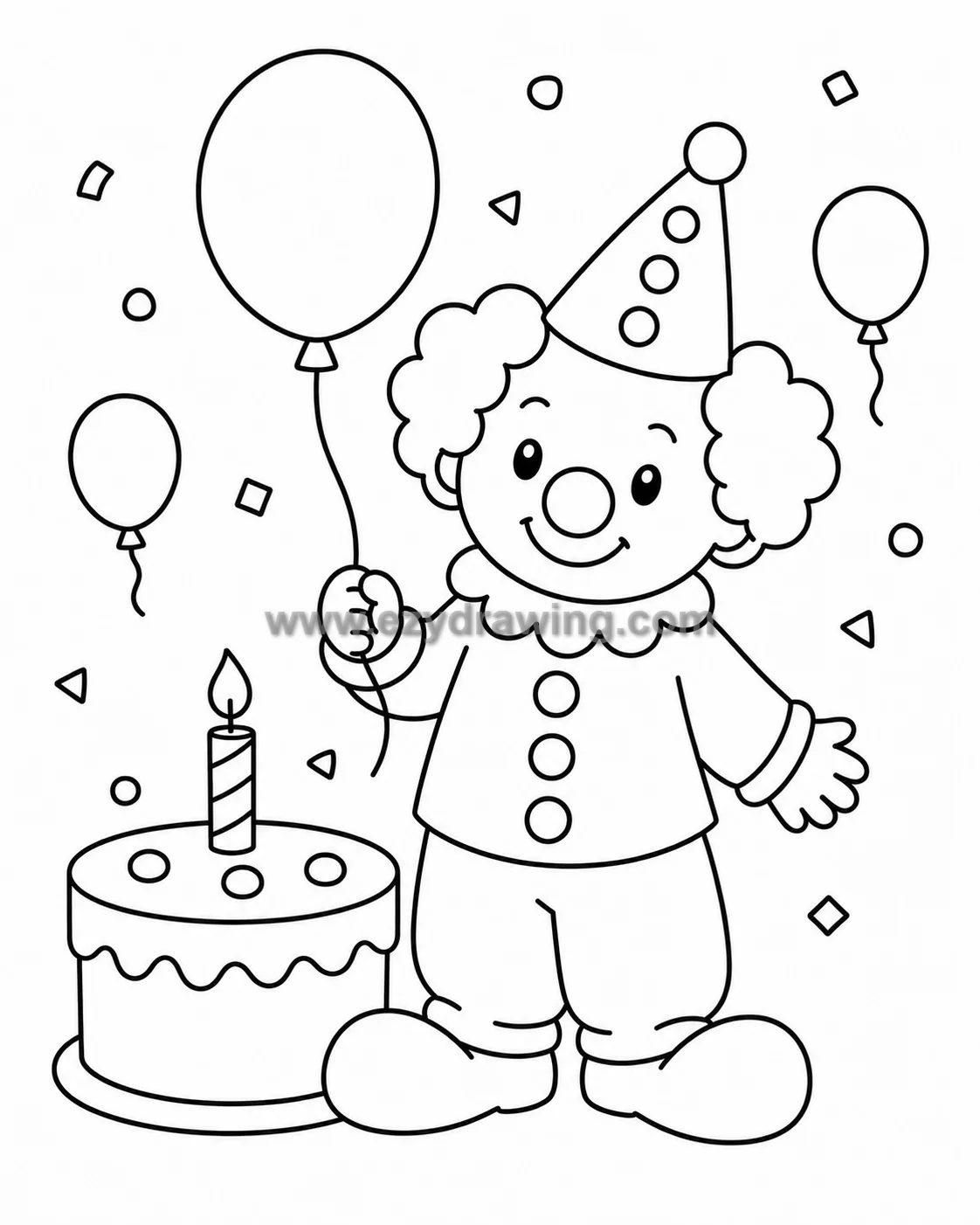 clown at a birthday party