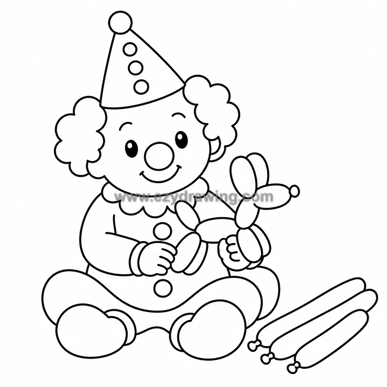 clown making balloon animals