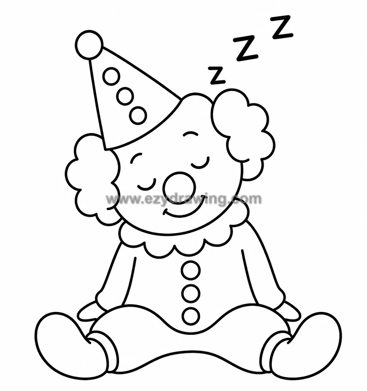 sleeping clown after the show
