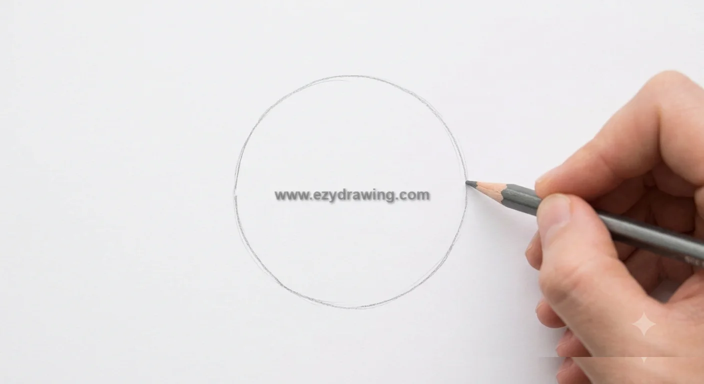 How to Draw a Rabbit A Simple and Fun Guide 2 How to Draw a Rabbit begins with a simple circle sketch for the head, creating the basic shape for an easy bunny drawing.
