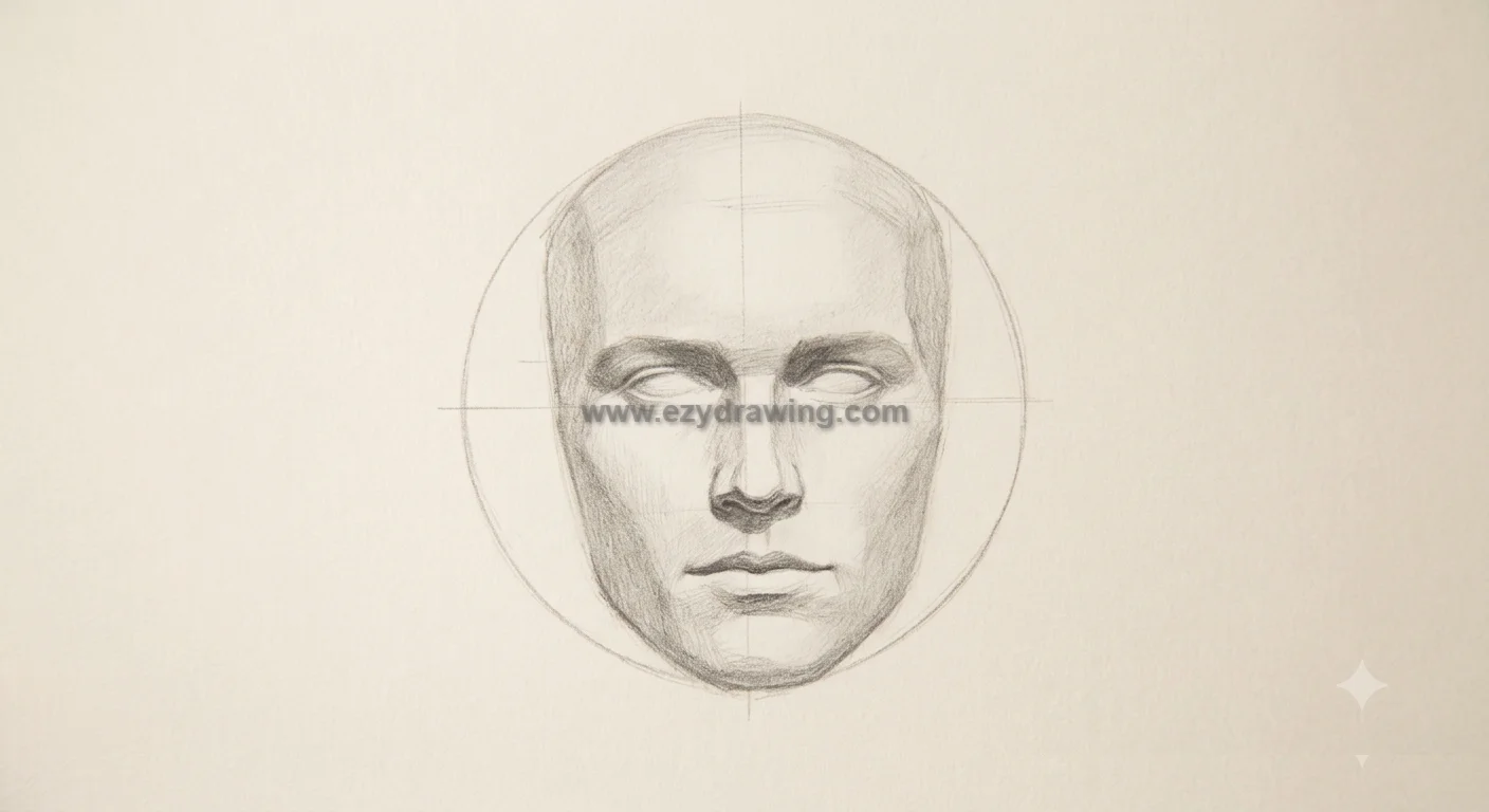 How to Draw Portrait by adding facial structure, balanced proportions, deeper shading, and refined pencil details for a realistic face.